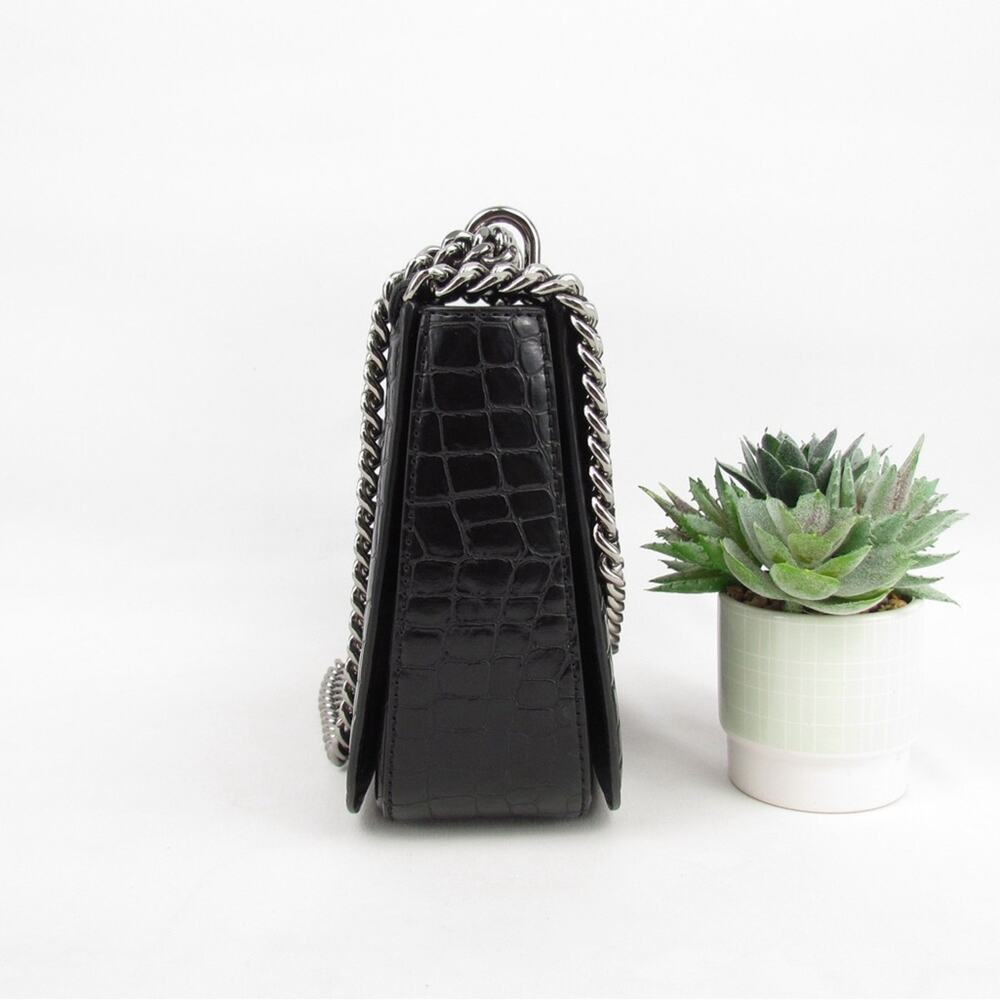 Authentic Stella McCartney Croc Embossed Faux Leather Falabella Star Box Bag - Picture 5 of 12